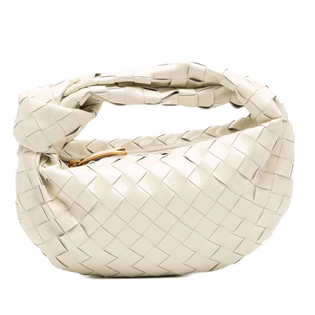 Bottega Veneta Mini Patent Intrecciato Jodie
