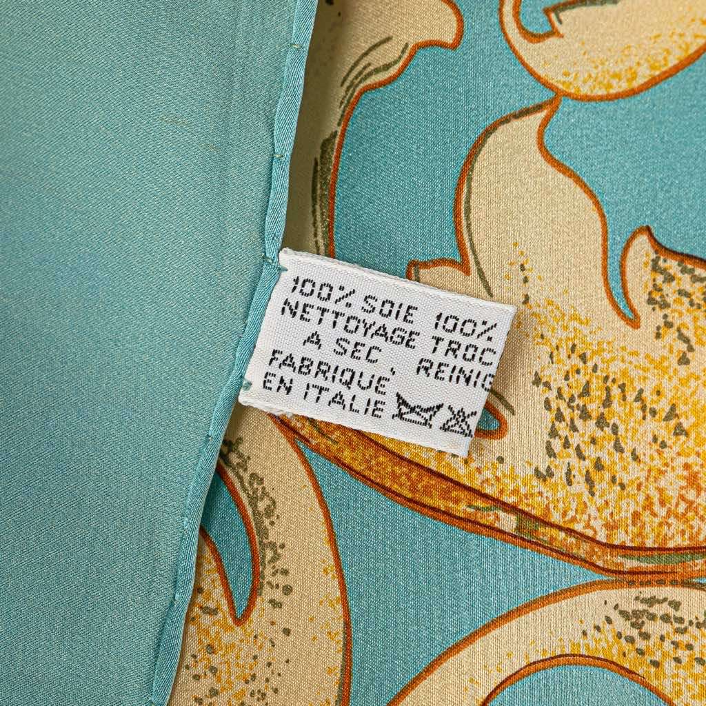 Chanel CC Floral Printed Silk Scarf - Back view