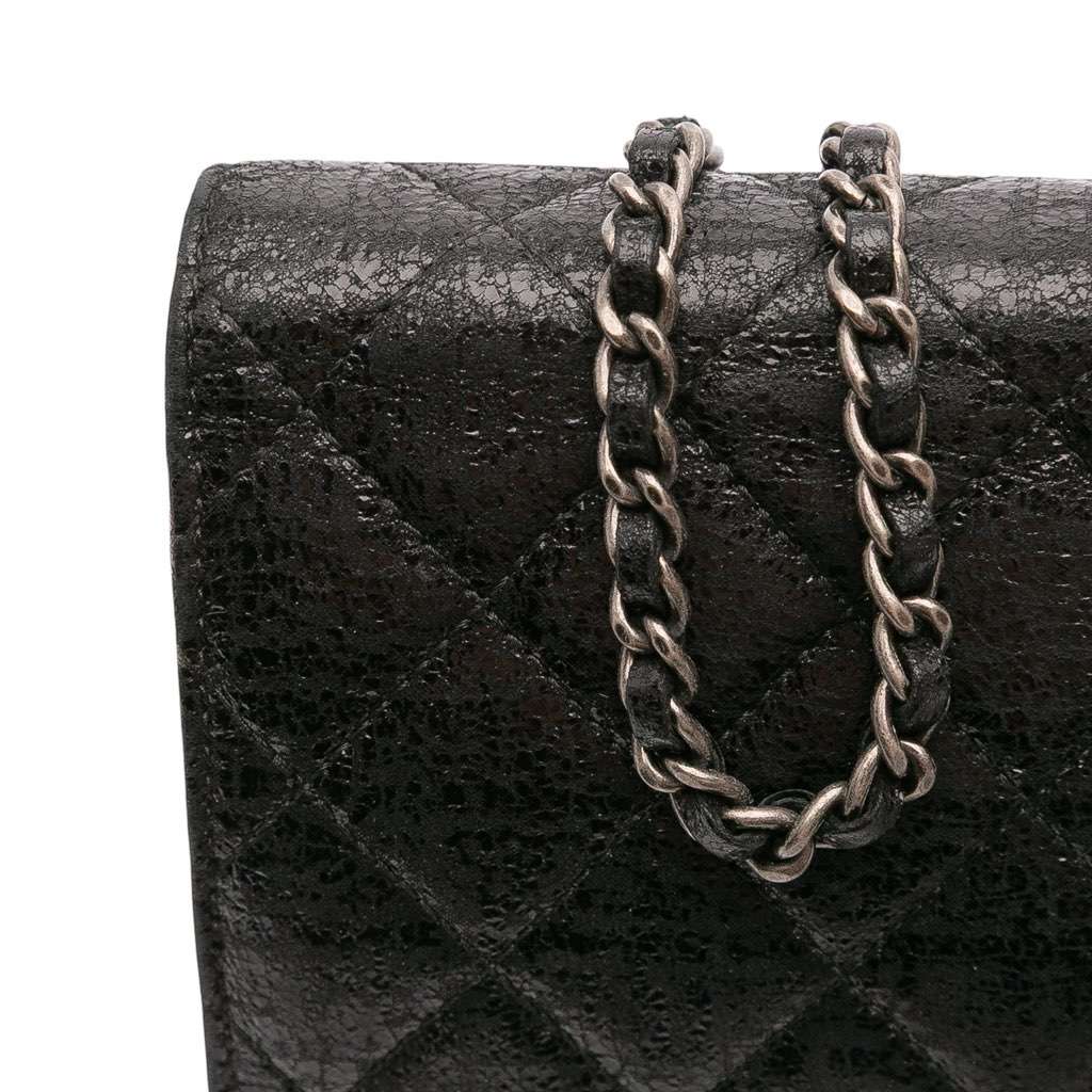 Chanel CC Quilted Crinkled Calfskin Wallet On Chain - Image 13