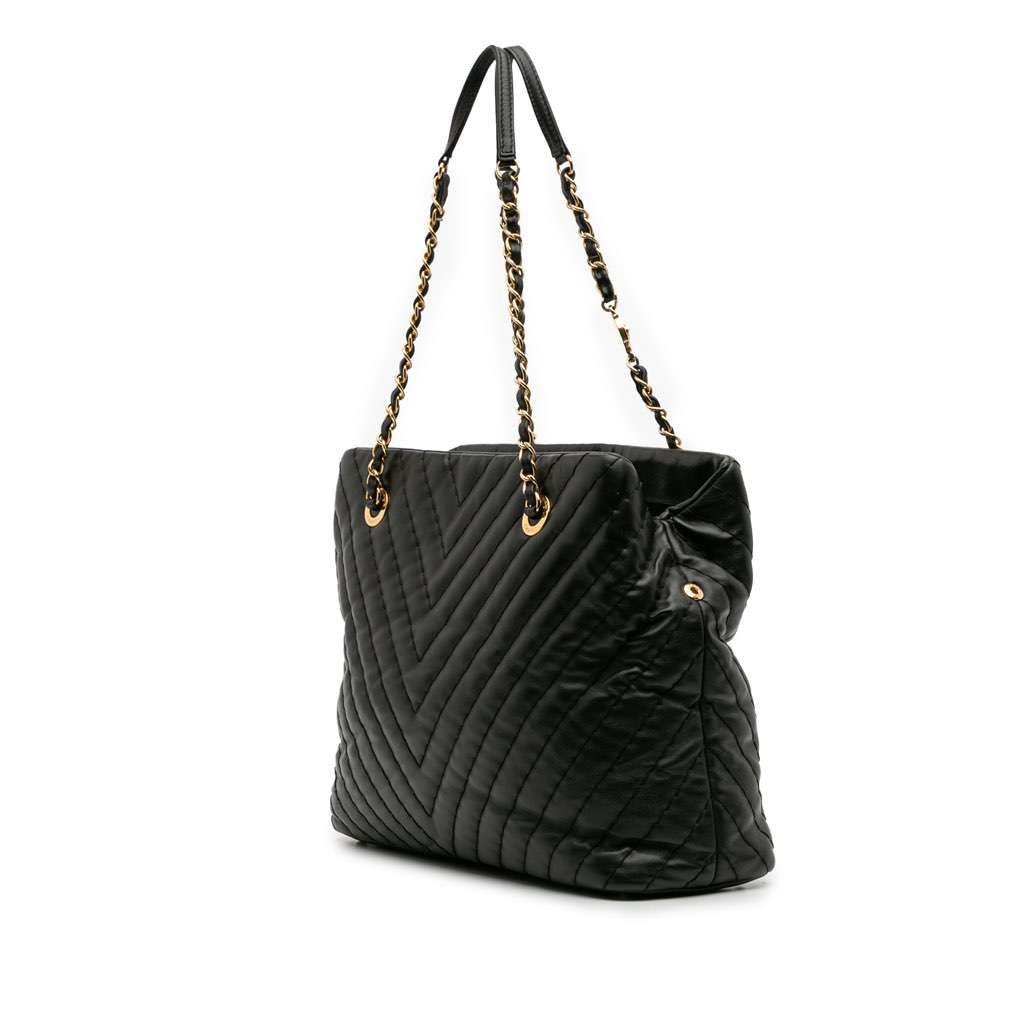Chanel Large Chevron Calfskin Surpique Tote - 2
