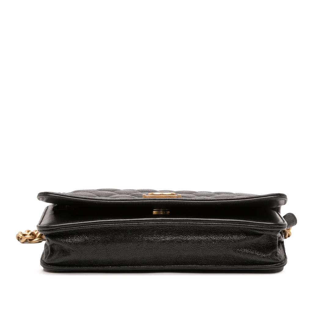 Chanel Quilted Caviar Boy Wallet on Chain - 3