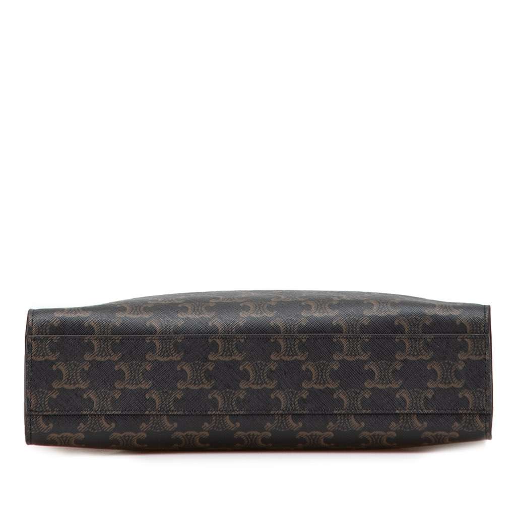 Celine Small Triomphe Coated Canvas Vertical Cabas Tote - Image 6