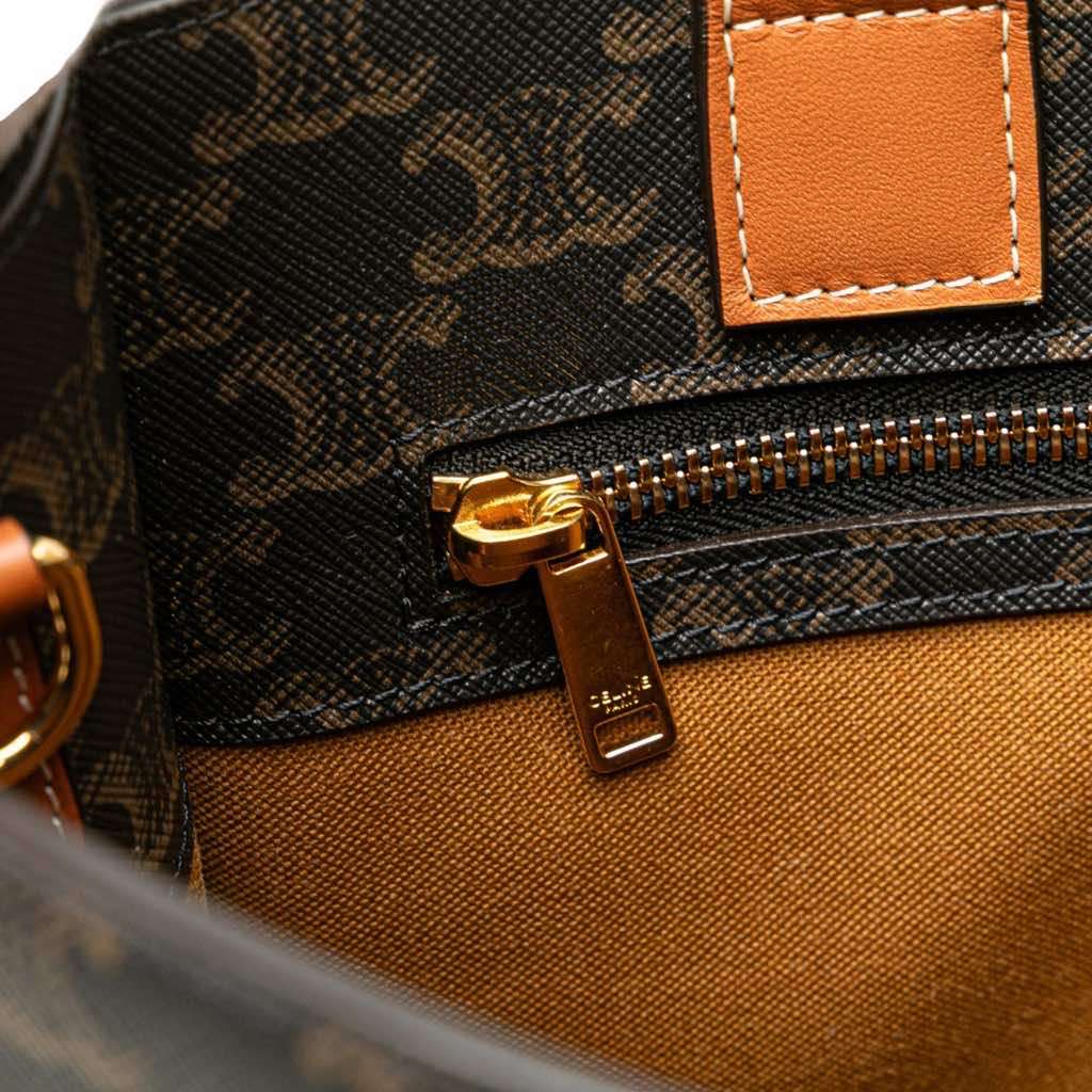 Celine Small Triomphe Coated Canvas Vertical Cabas Tote - Detail 2