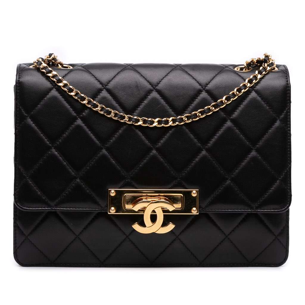 Chanel Medium Quilted Lambskin Golden Class Flap