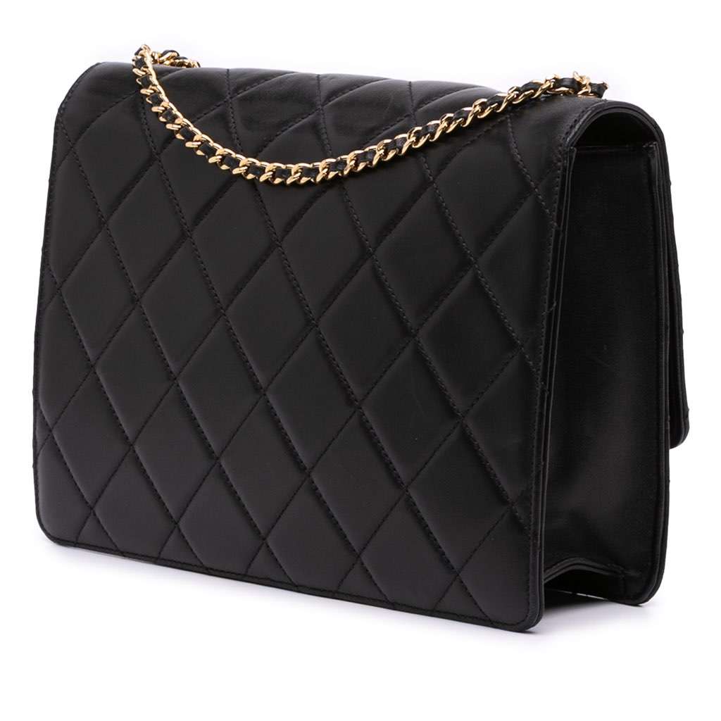 Chanel Medium Quilted Lambskin Golden Class Flap - Back view