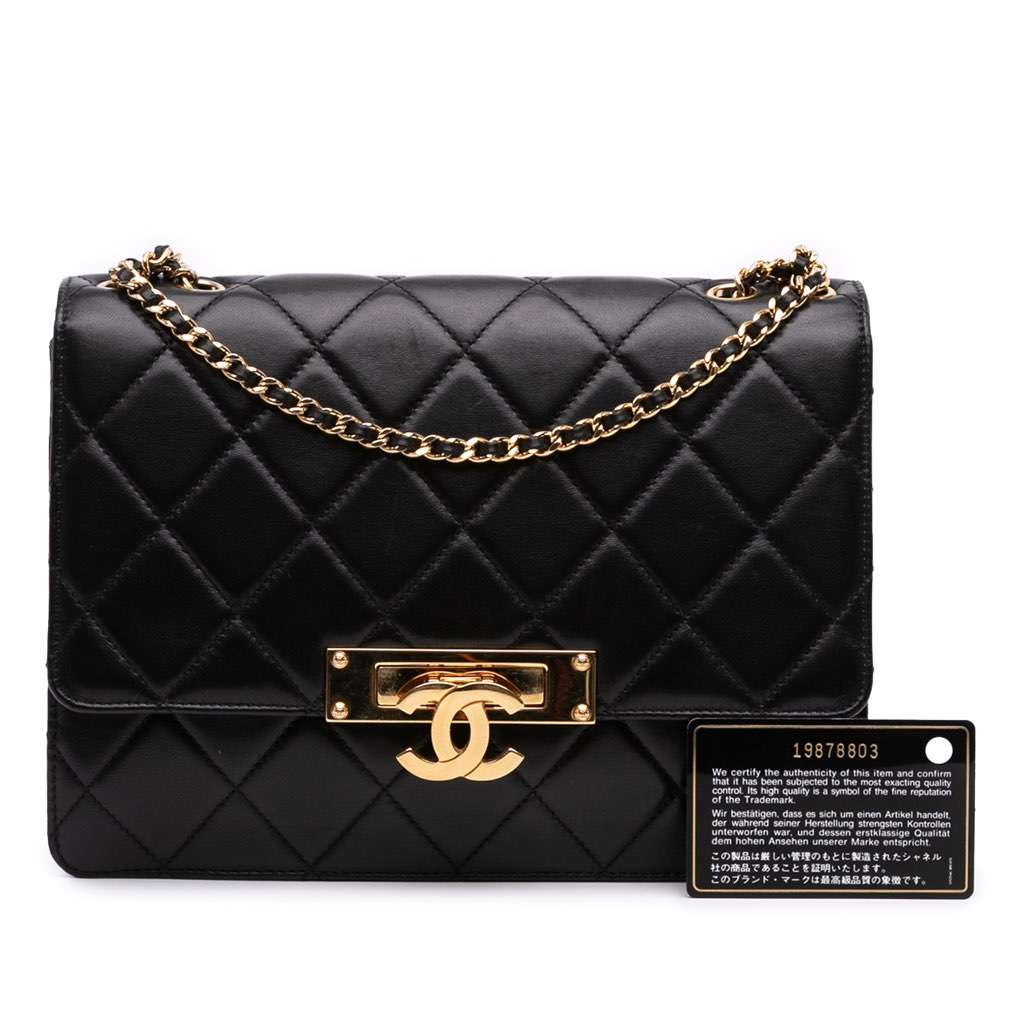 Chanel Medium Quilted Lambskin Golden Class Flap - Image 15