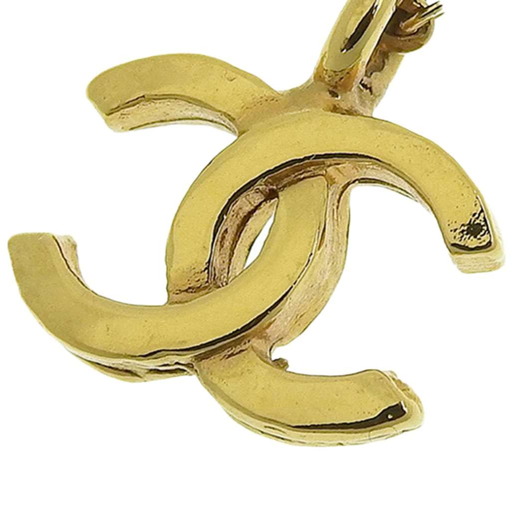 Chanel Gold Plated CC Pendant Chain Necklace - Image 6