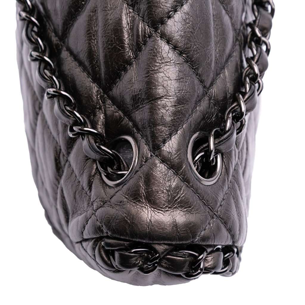 Chanel Medium Quilted Metallic Aged Calfskin Chain Me Flap - Image 11