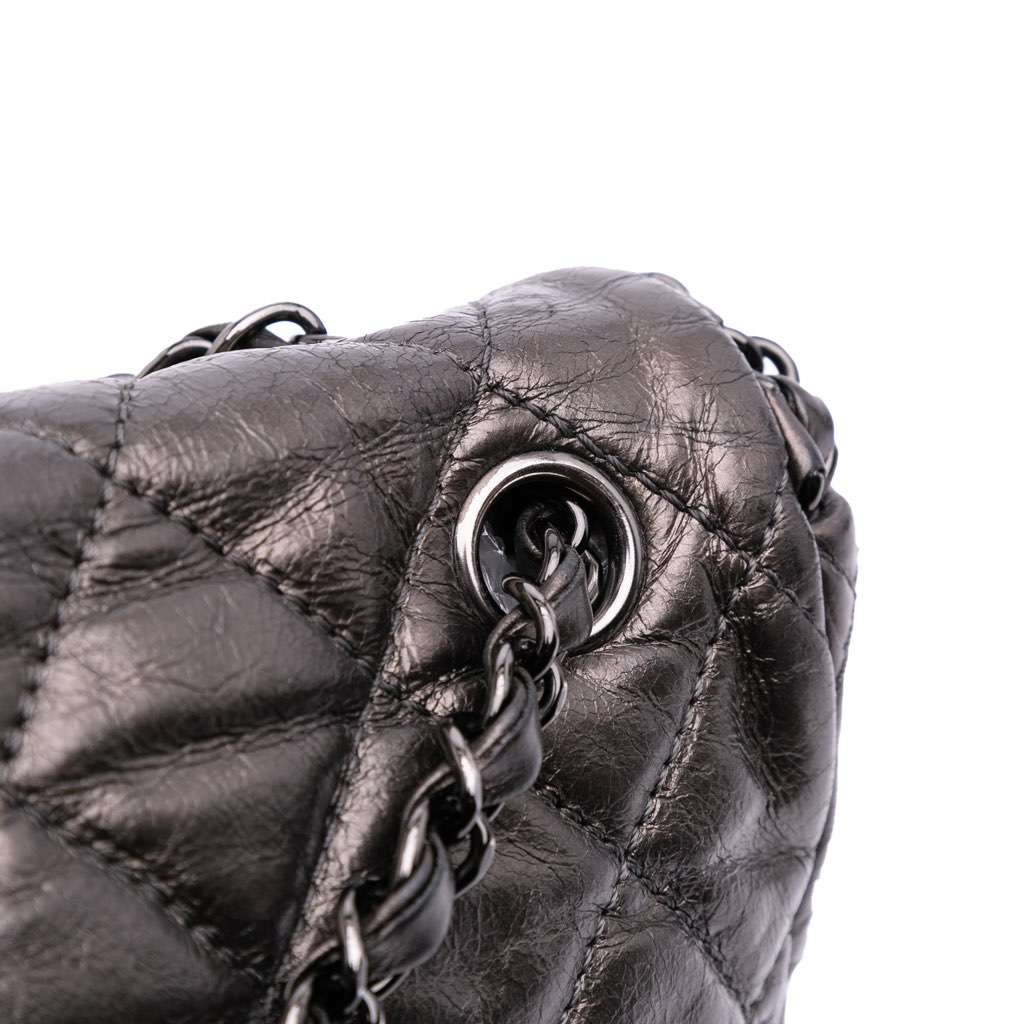 Chanel Medium Quilted Metallic Aged Calfskin Chain Me Flap - Image 12