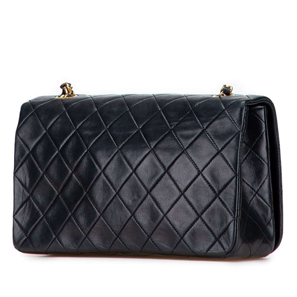 Chanel CC Quilted Lambskin Full Single Flap - Back view