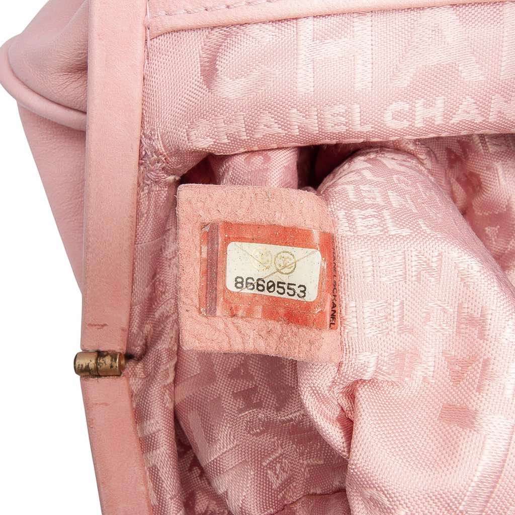 Chanel Lambskin Camellia Top Handle Frame Bag - Detail 1