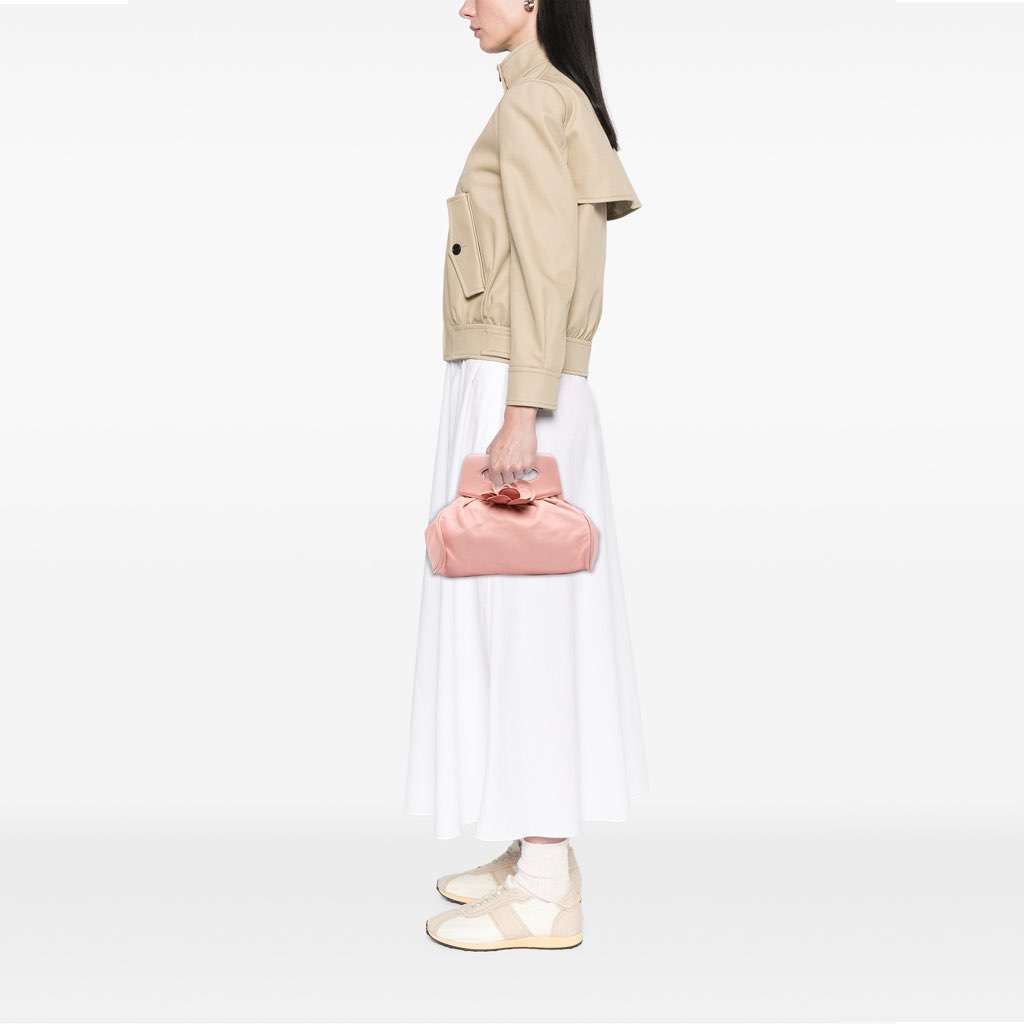 Chanel Lambskin Camellia Top Handle Frame Bag - Image 11