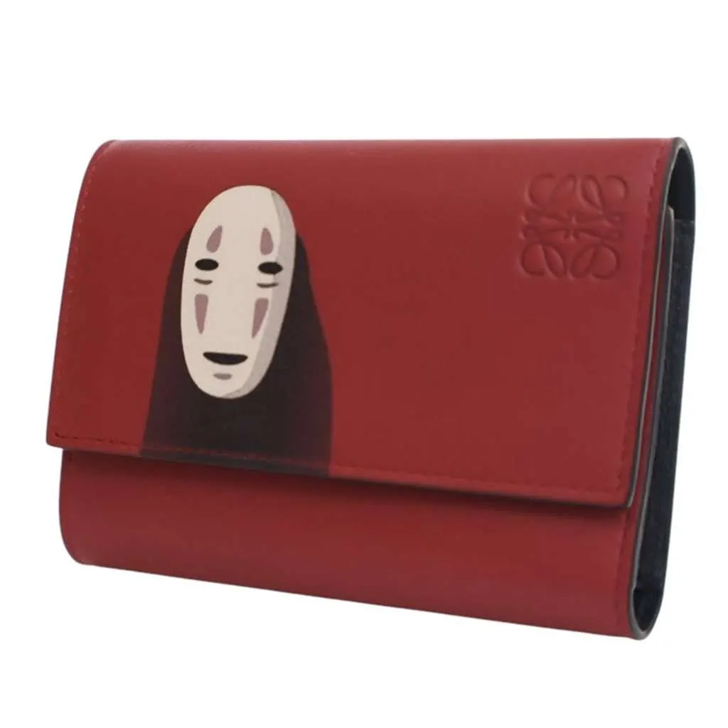 Loewe Studio Ghibli Spirited Away Kaonashi No Face Leather Wallet Red Leather Good - Inside View