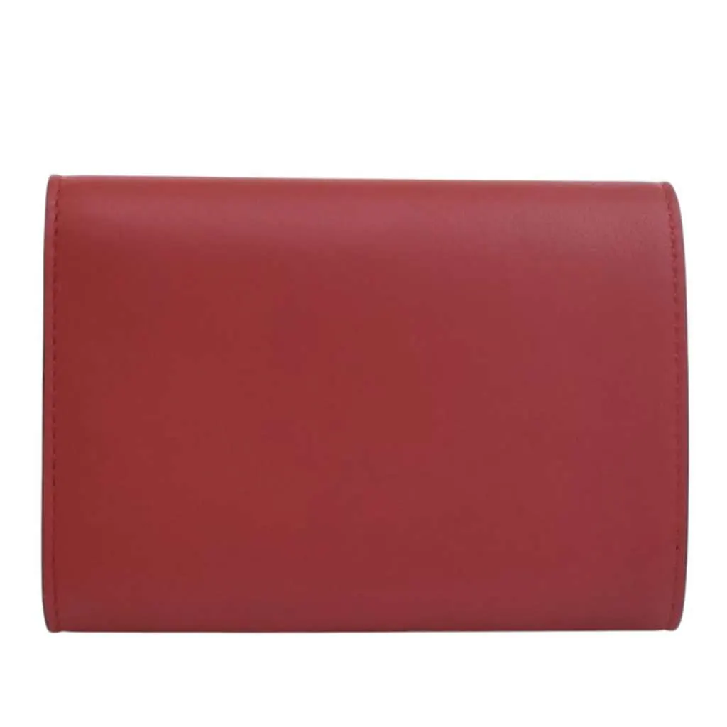 Loewe Studio Ghibli Spirited Away Kaonashi No Face Leather Wallet Red Leather Good - Model View