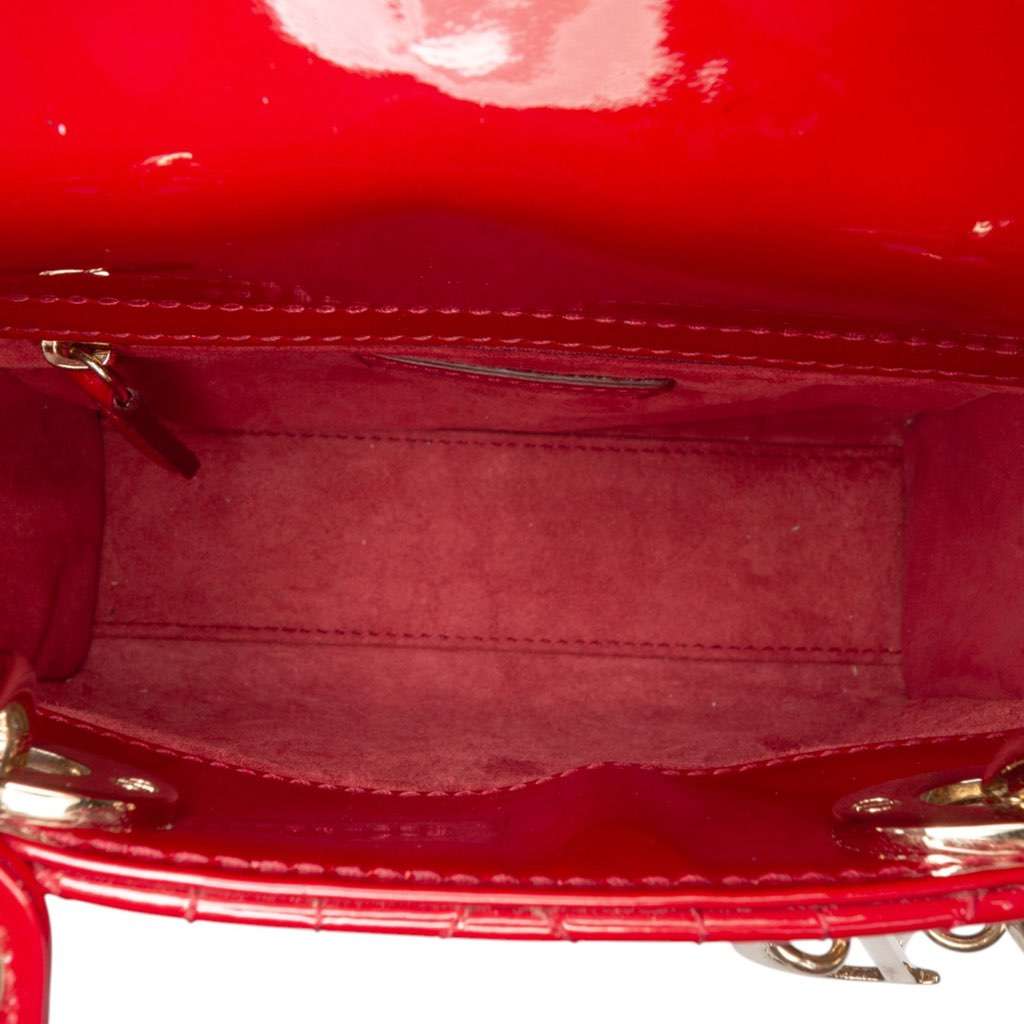 Dior Mini Patent Cannage Lady Dior - 4