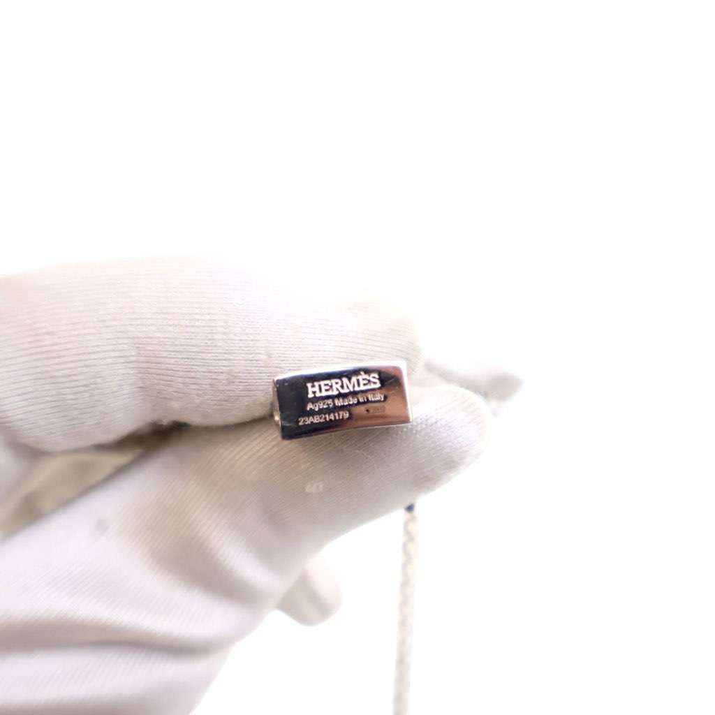 Hermès Sterling Silver Amulettes Kelly Pendant Necklace - 3