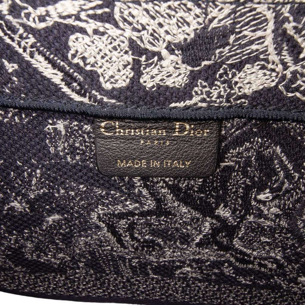 Dior Large Canvas Toile de Jouy Reverse Embroidered Book Tote - Side view