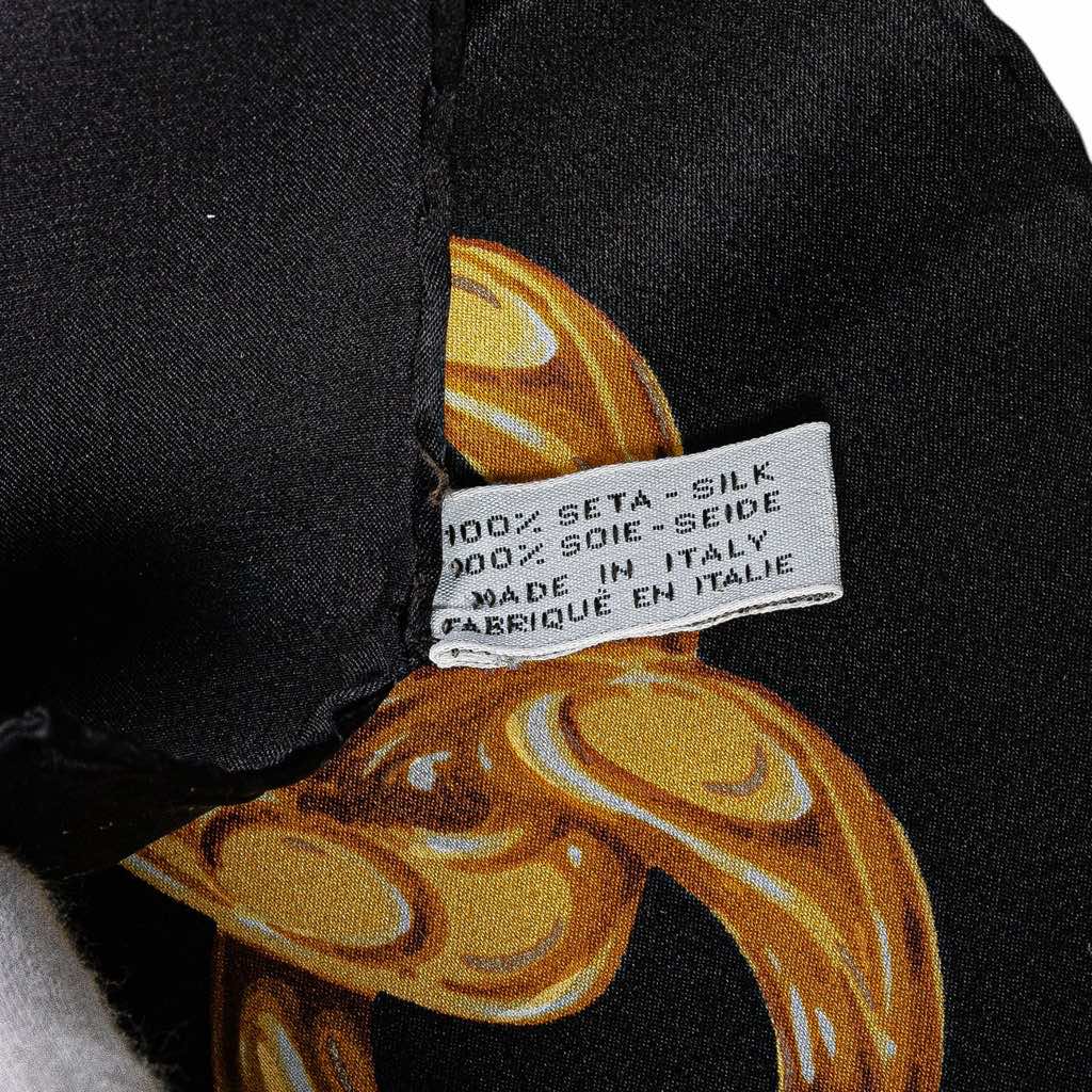 Chanel CC Camellia and Chain Print Silk Scarf - 5