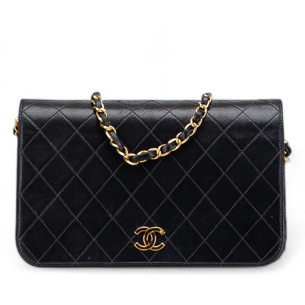 Chanel CC Quilted Lambskin Full Single Flap