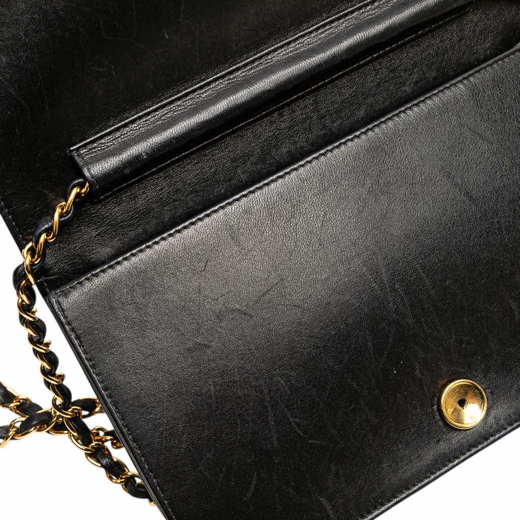 Chanel CC Quilted Lambskin Full Single Flap - Side view