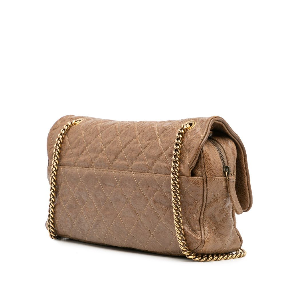 Chanel Large Quilted Caviar Shiva Flap - Back view
