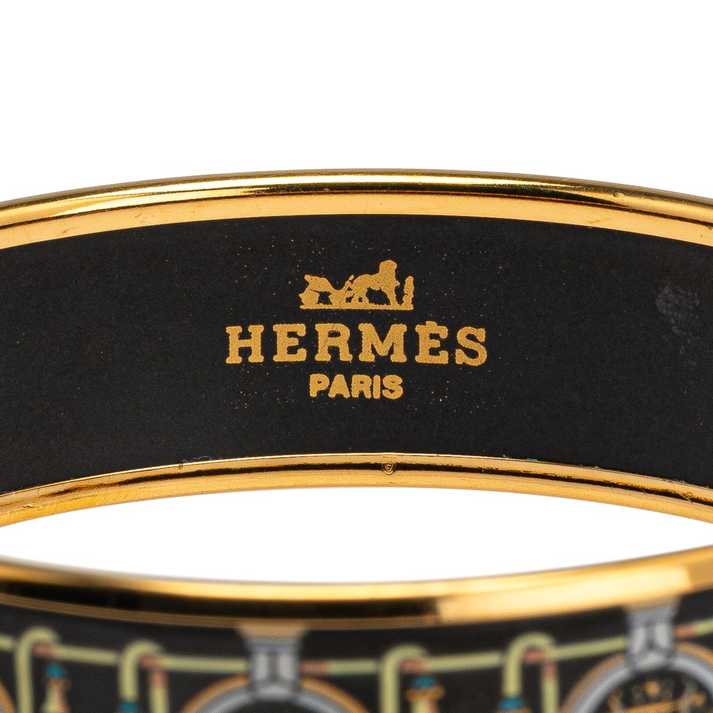 Hermès Wide Enamel Printed Bangle - 4