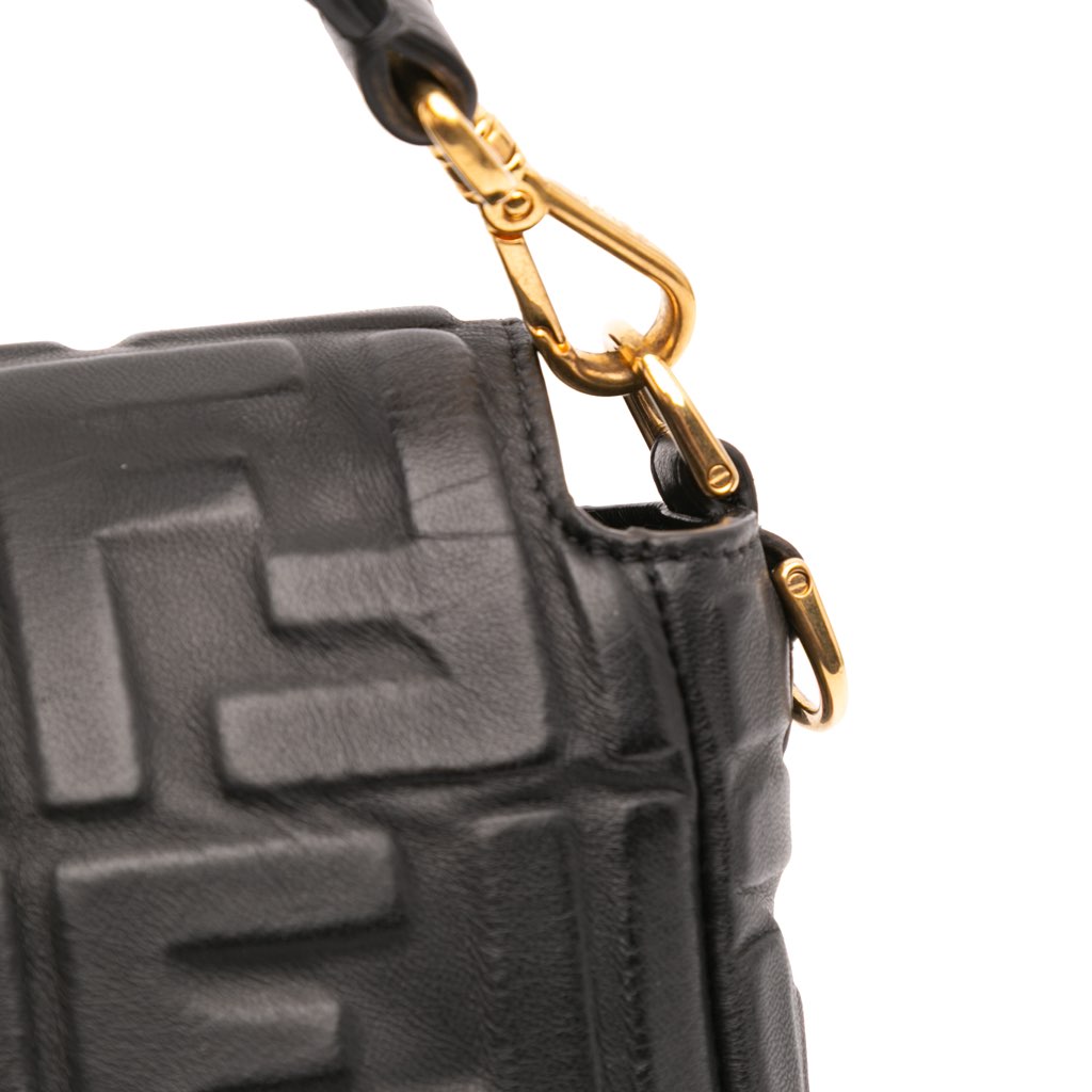 Fendi Zucca Embossed Leather Baguette Satchel - Image 11