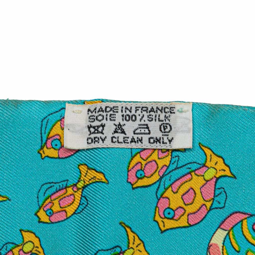 Hermès Fish Motif Silk Twilly Scarf - 4