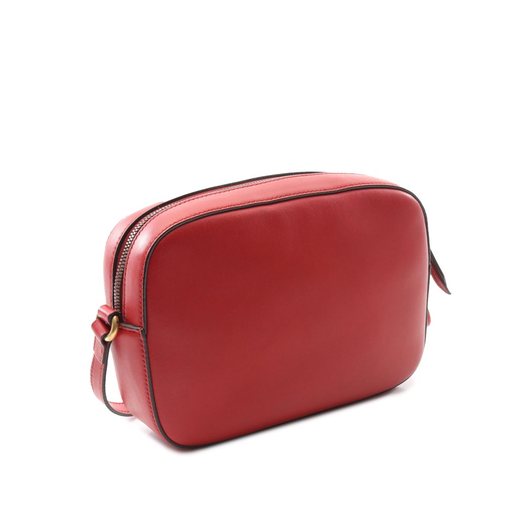 Gucci Calfskin Web Webby Bee Camera Bag - Back view