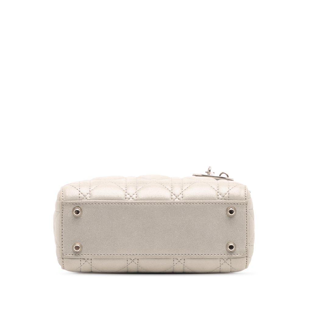 Dior Mini Iridescent Lambskin Cannage Lady Dior - Image 6
