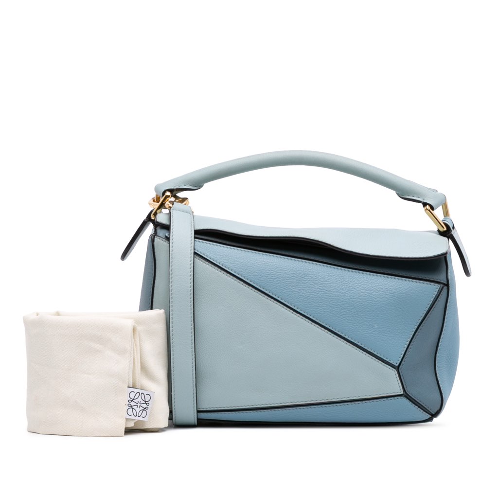 Loewe Small Tricolor Calfskin Puzzle Satchel - Image 15