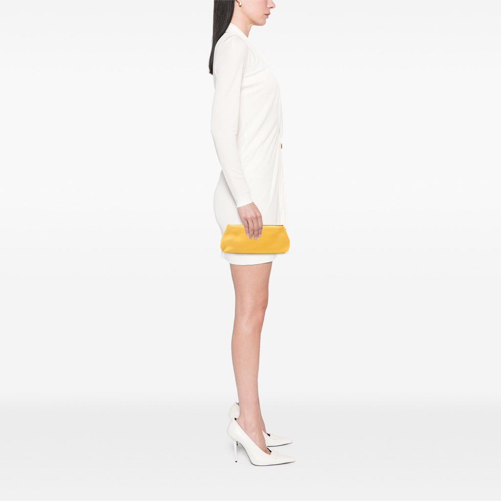 Chanel Satin Crystal Camellia Evening Frame Clutch - Image 13