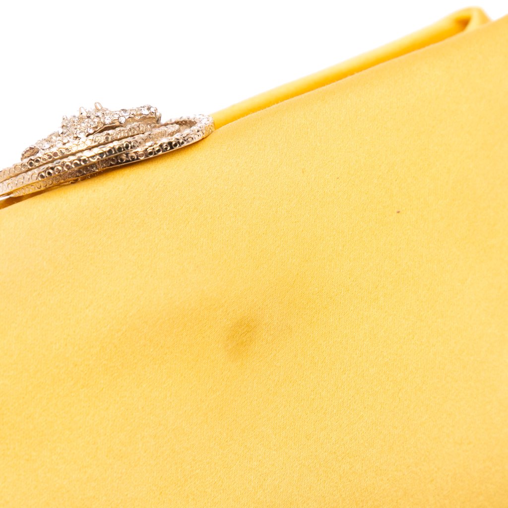 Chanel Satin Crystal Camellia Evening Frame Clutch - Image 10