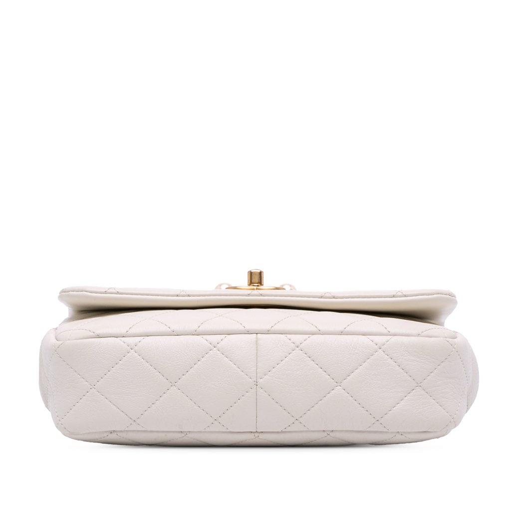 Chanel Mini Glazed Calfskin Pearl Side Flap - Image 6