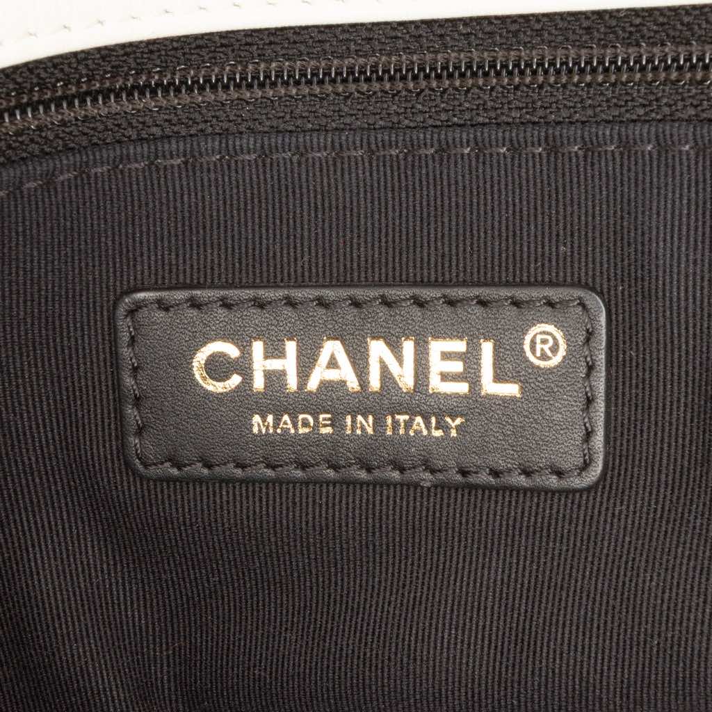 Chanel Mini Glazed Calfskin Pearl Side Flap - Side view