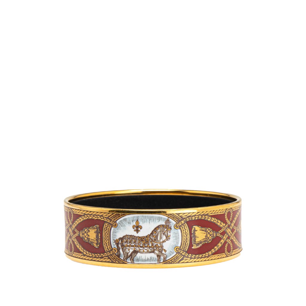 Hermès Wide Grand Apparat Enamel Bangle 70 - Image 6