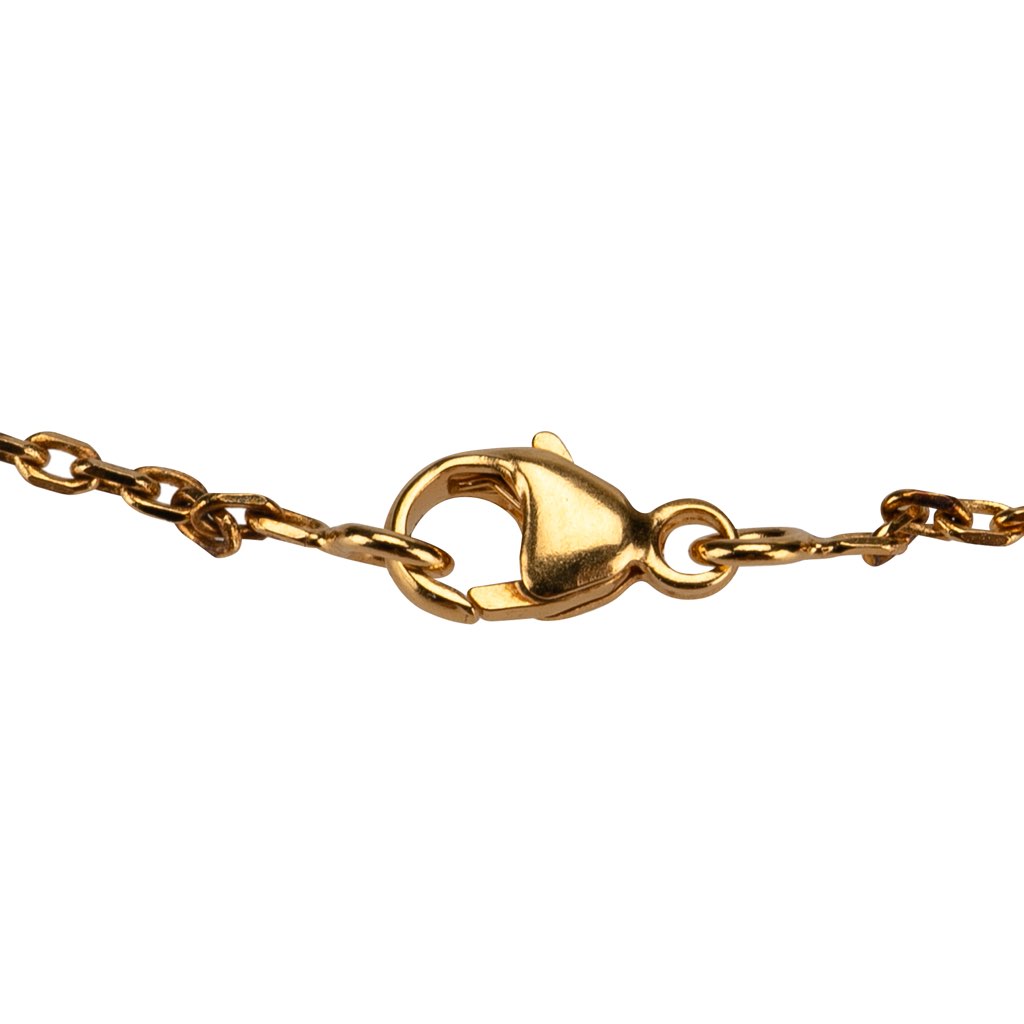 Hermès Gold Plated and Swift O Kelly Pendant Necklace - 4