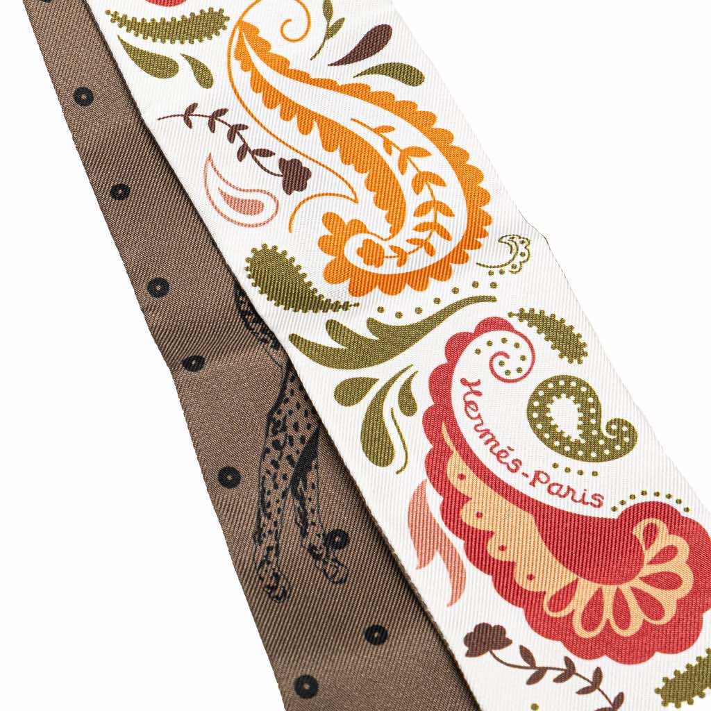 Hermès Guepards Silk Twilly Scarf - 2