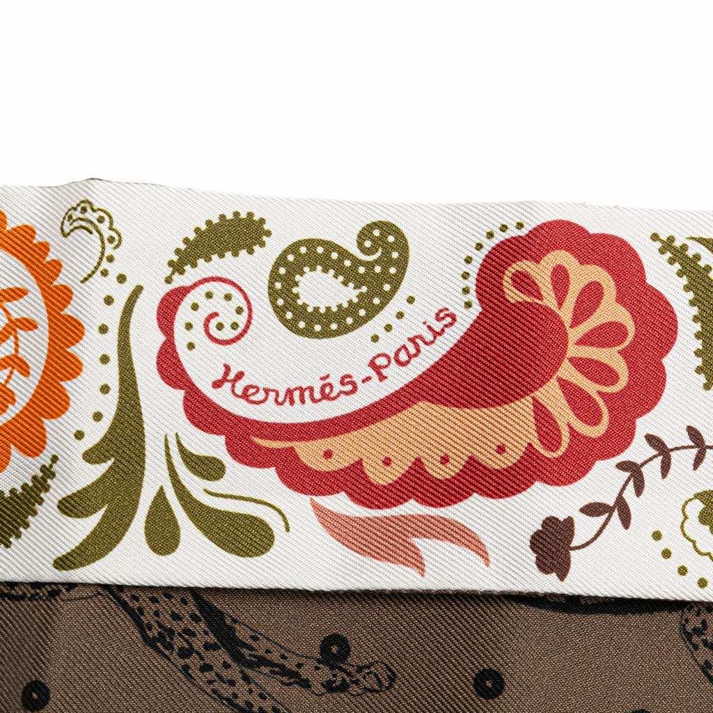 Hermès Guepards Silk Twilly Scarf - 3