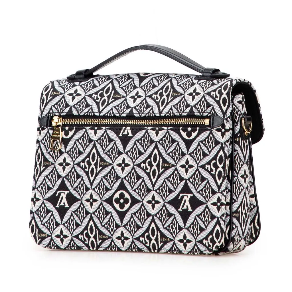 Louis Vuitton Monogram Jacquard Since 1854 Pochette Metis Black Canvas Very good - Back View