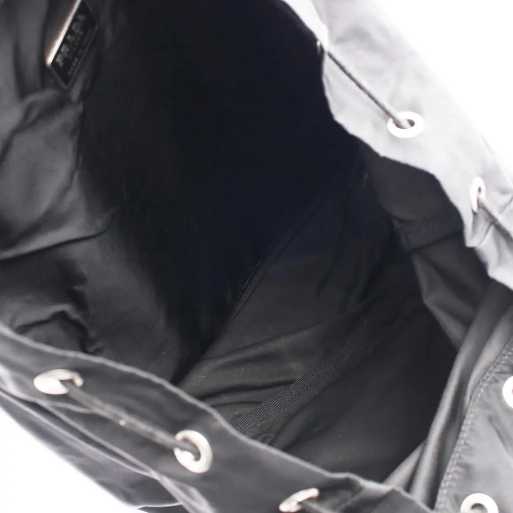 Prada Tessuto Montagna Double Buckle Backpack Black Good - Inside View