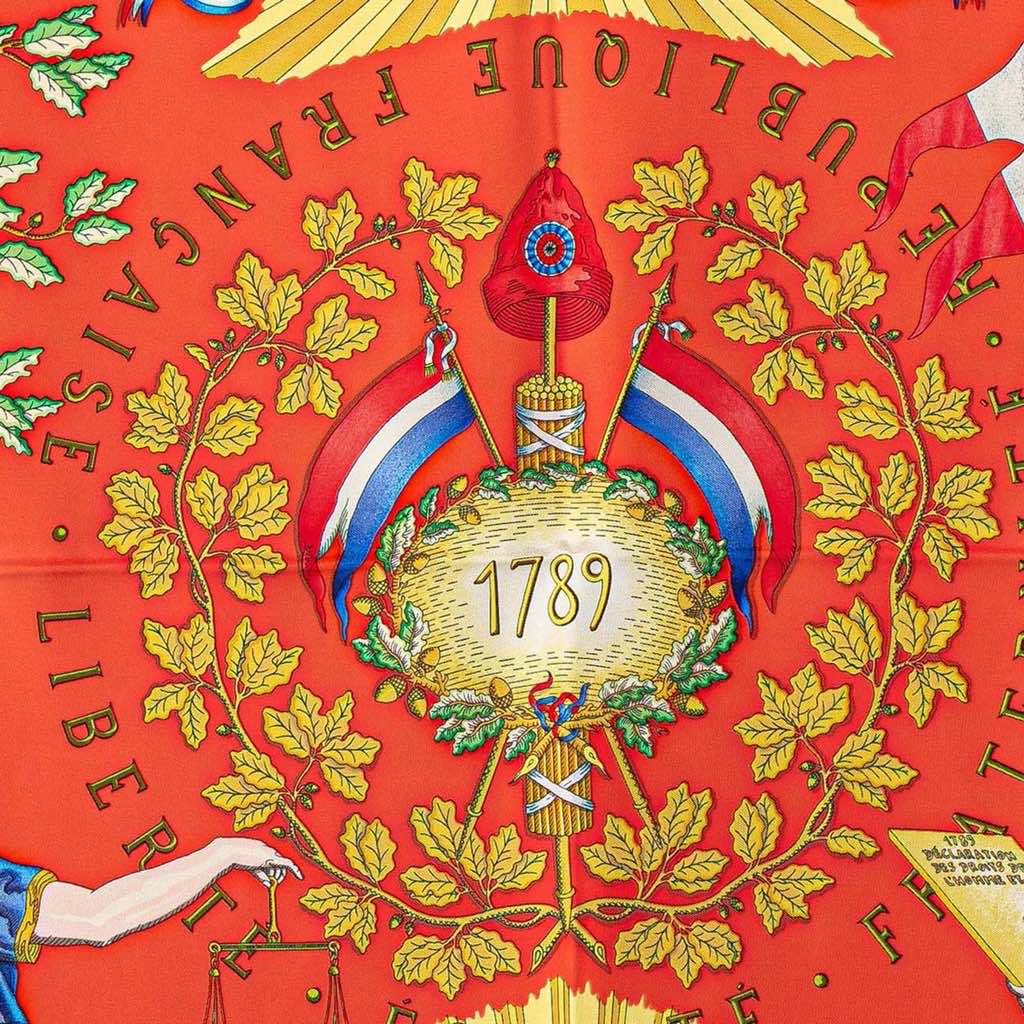 Hermès Republique Francaise Liberte Egalite Fraternite 1789 Silk Scarf - 2