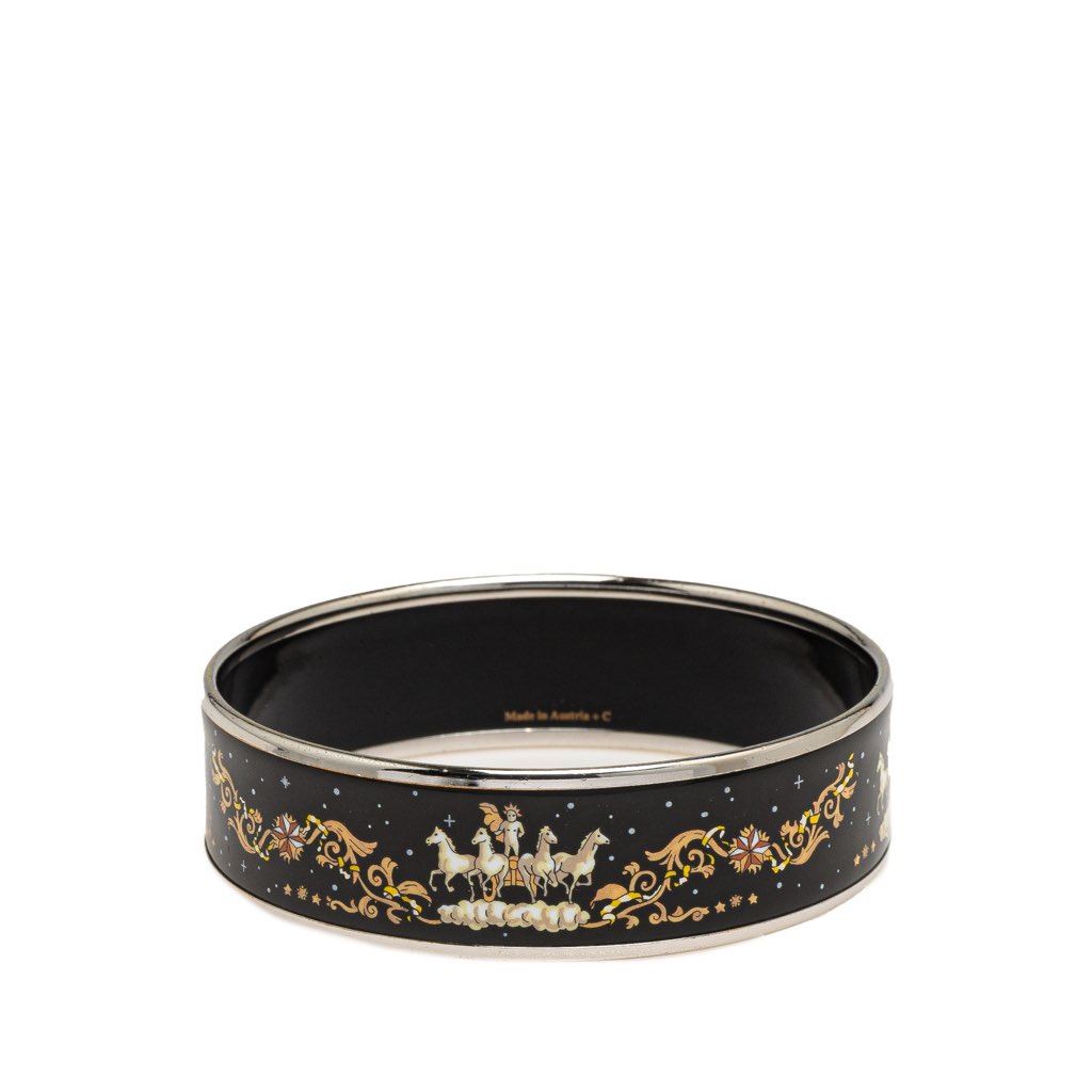 Hermès Wide Enamel Cloisonne Bangle 65 - Image 6