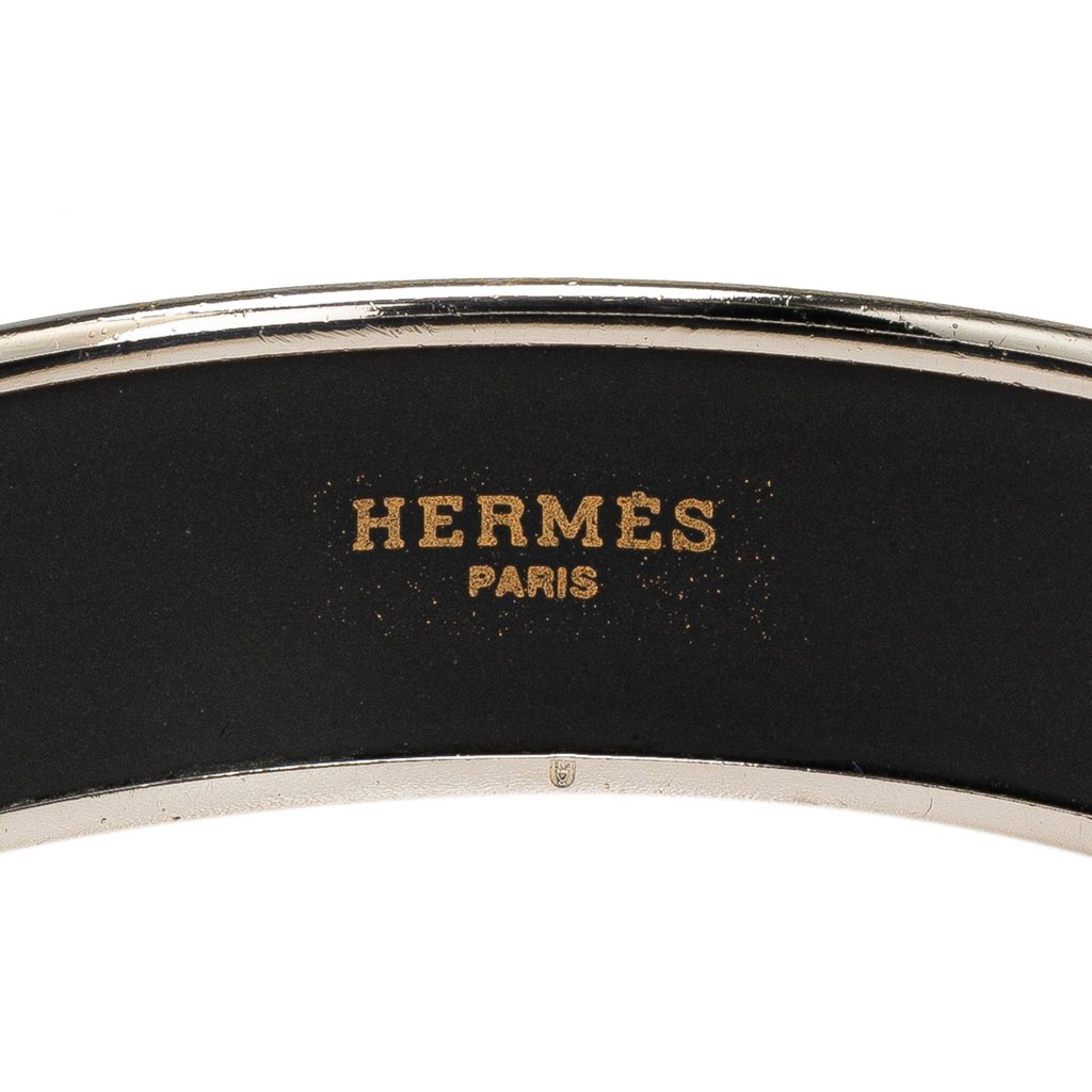 Hermès Wide Enamel Cloisonne Bangle 65 - 4