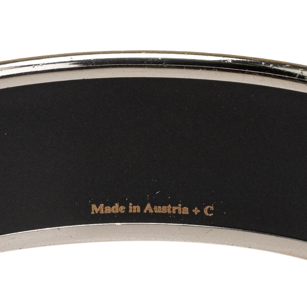 Hermès Wide Enamel Cloisonne Bangle 65 - Side view