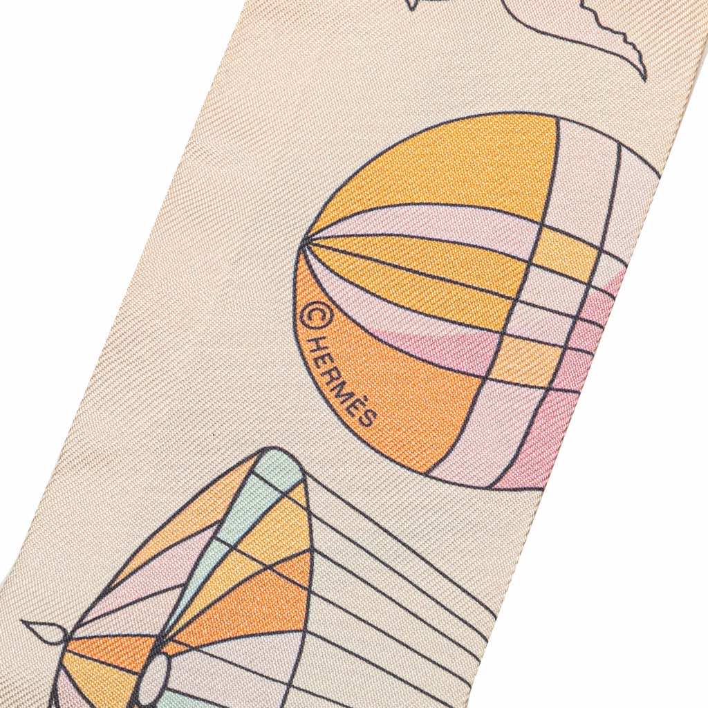 Hermès Les Folies Du Ciel Silk Twilly Scarf - Image 6