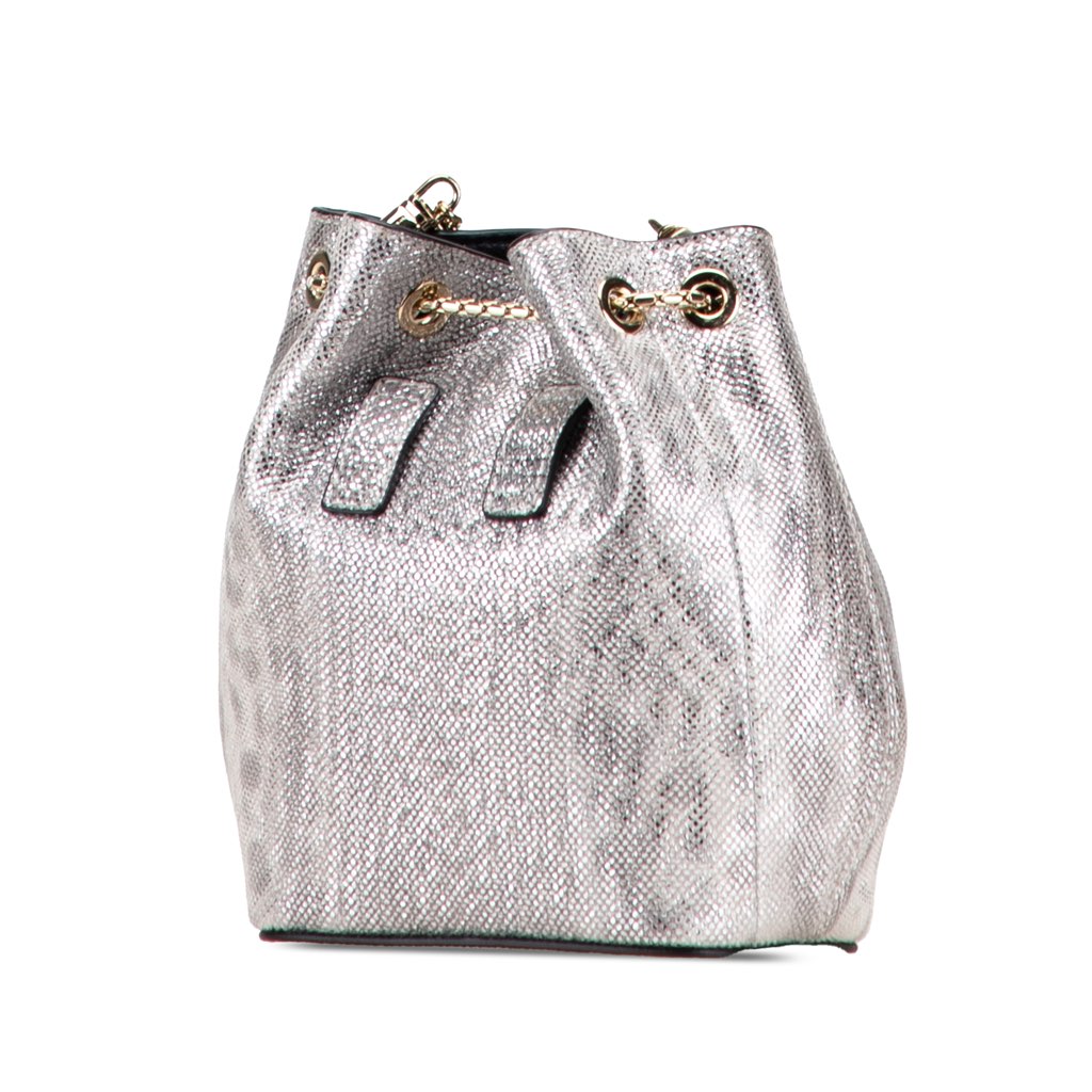 Bvlgari Metallic Karung Serpenti Forever Bucket Bag - Back view