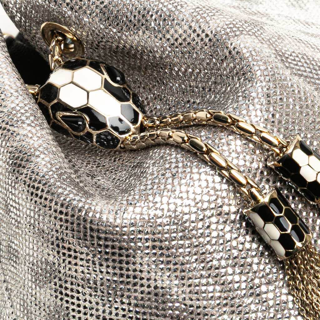 Bvlgari Metallic Karung Serpenti Forever Bucket Bag - Image 10