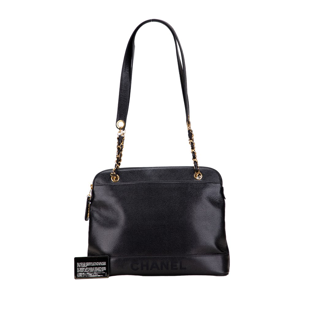 Chanel Caviar Logo Shoulder Bag - Image 13