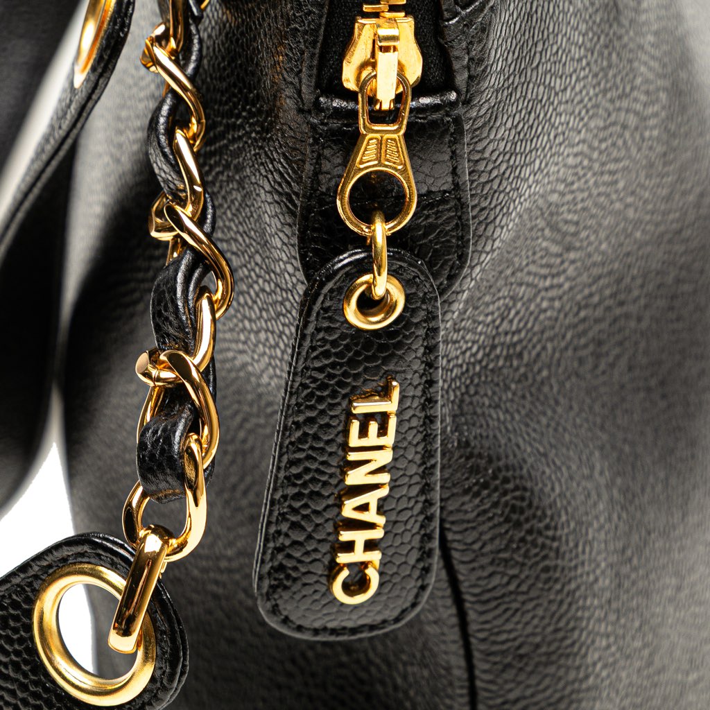Chanel Caviar Logo Shoulder Bag - Image 10